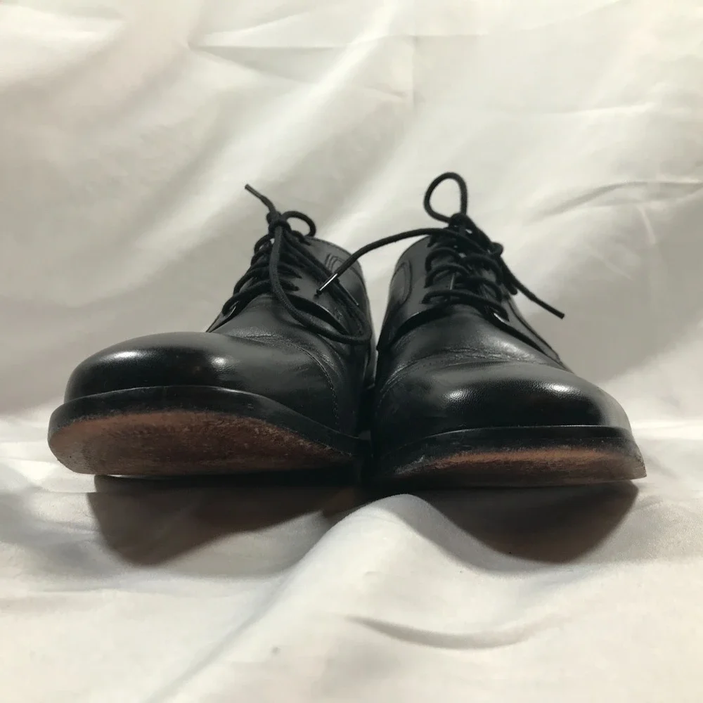 Johnston & Murphy Cap Toe Oxford Lace Up Black Leather Shoes Mens‎ US 10M EU 43